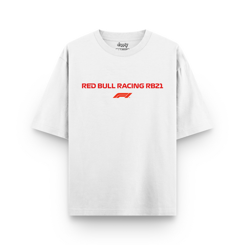 Oversized White Verstappen T-shirt - Heavy 250 GSM Cotton hover
