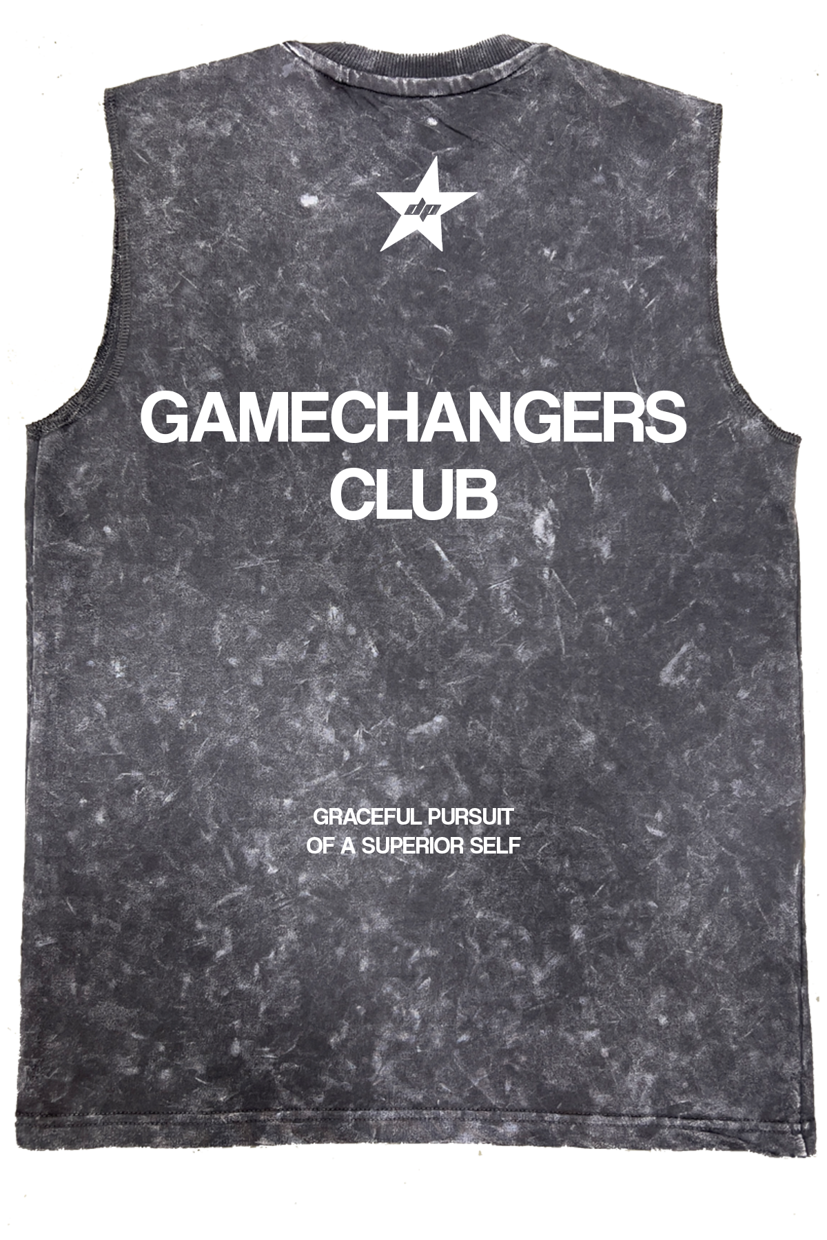 Oversized Acid Washed Game Changers Training Club Vest Tank - Heavy 240 GSM