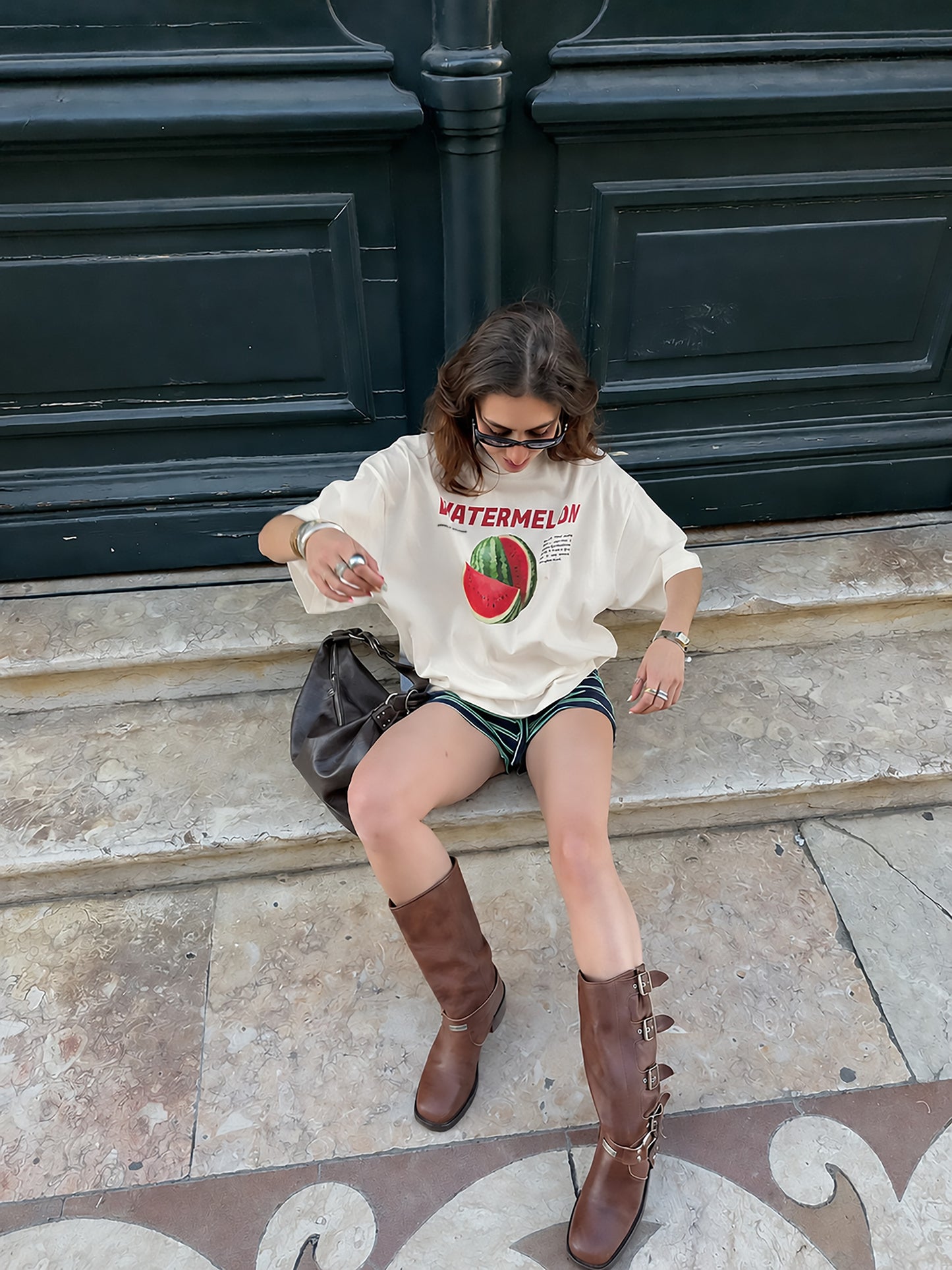Off-white Watermelon Cropped T-shirt