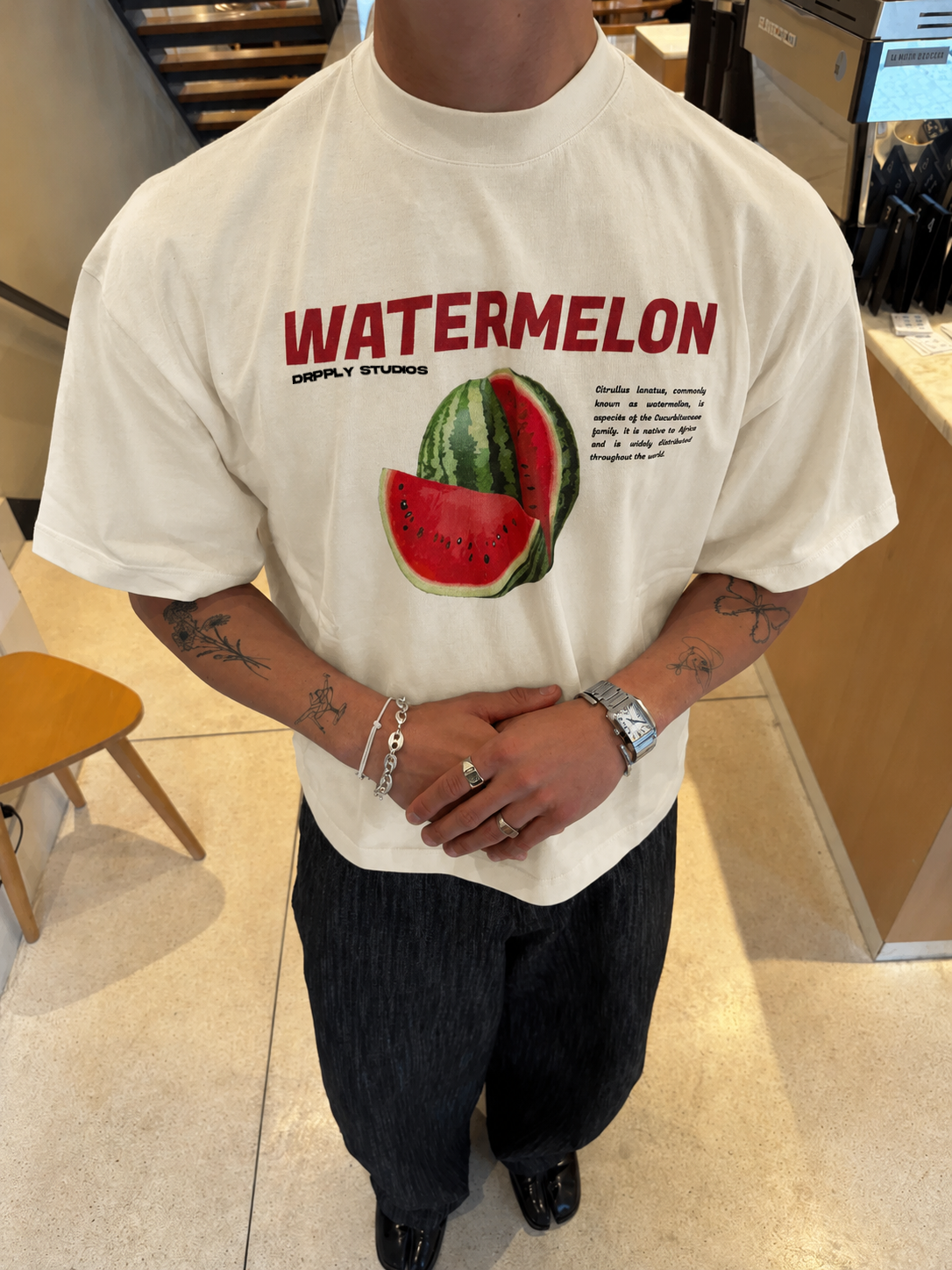 Off-White Watermelon Cropped T-shirt