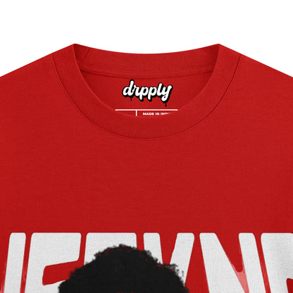 Oversized Red Weeknd T-shirt - Heavy 250 GSM Cotton
