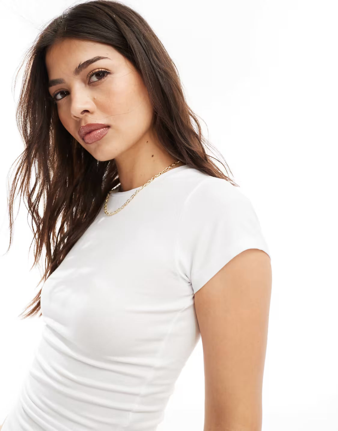 Super Stretch White Baby Tee - Classic Fit