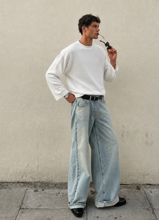 Cloud Crew Boxy Fit Waffle Tee