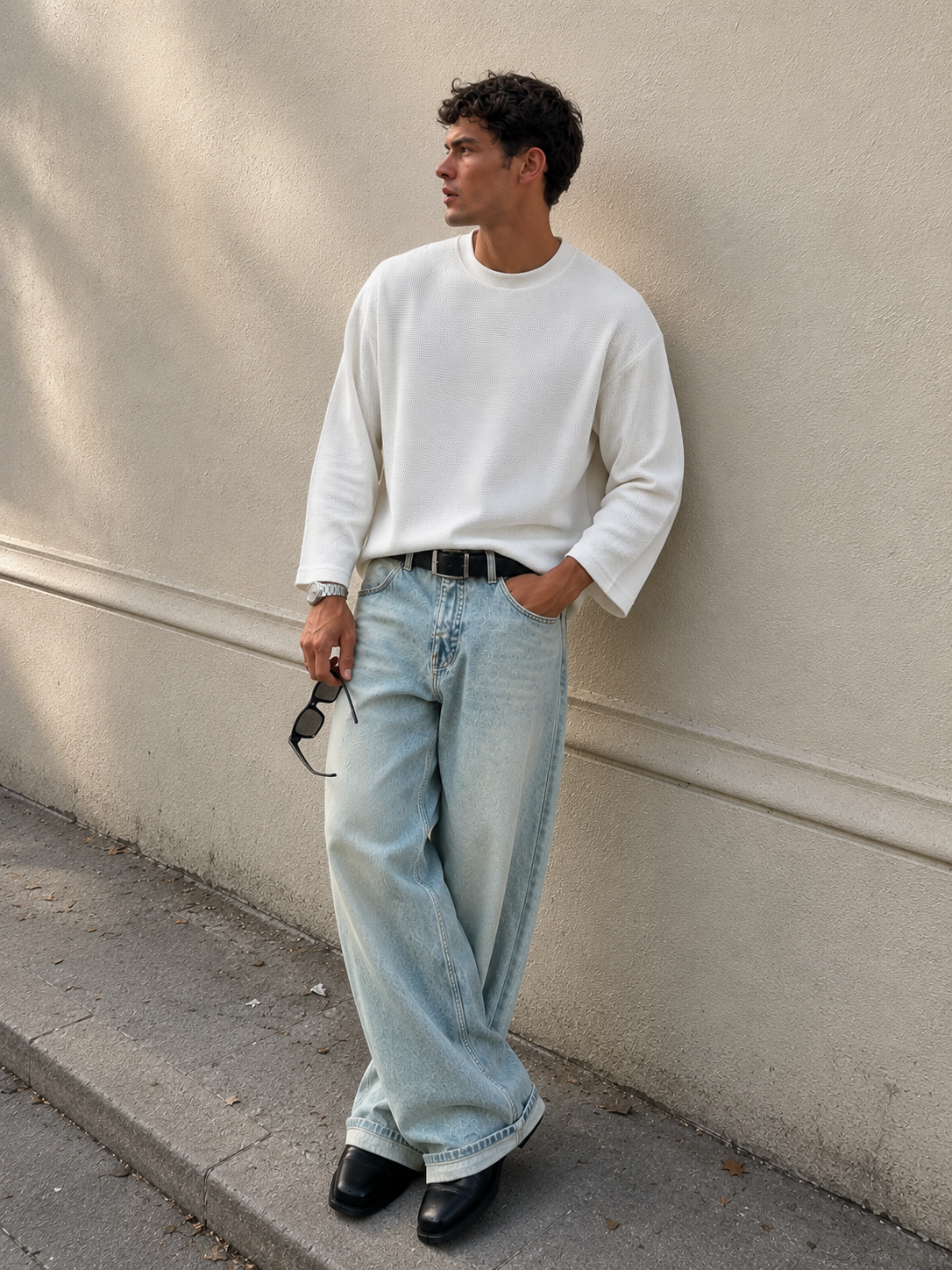 Cloud Crew Boxy Fit Waffle Tee